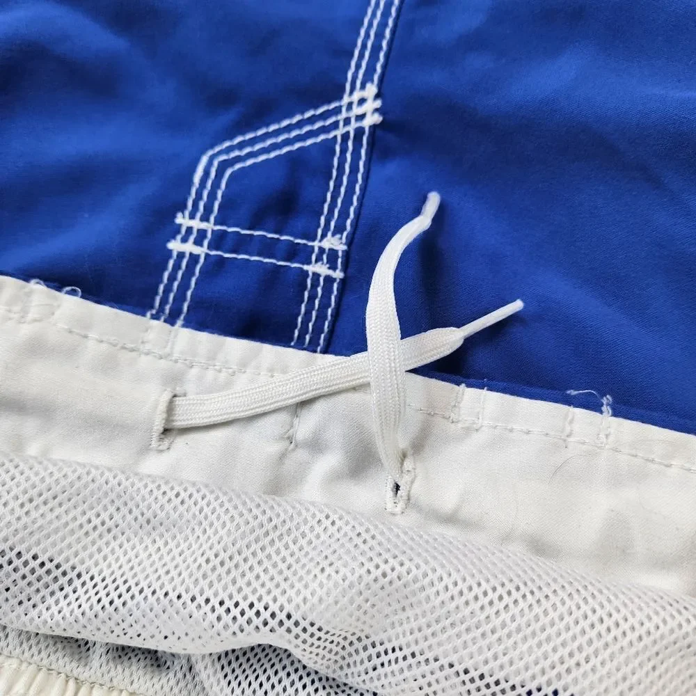 💜Cherokee Blue & White Board Swim Shorts Youth Medium